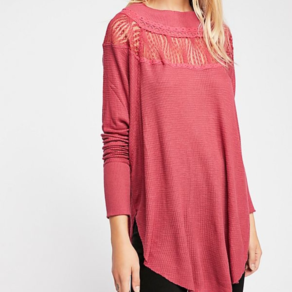 NWT Free People We The Free Spring Valley Pink Tunic Top
